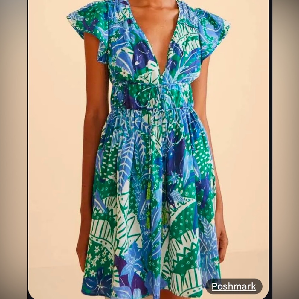 NWT Farm Rio Jungle Panther Dress M